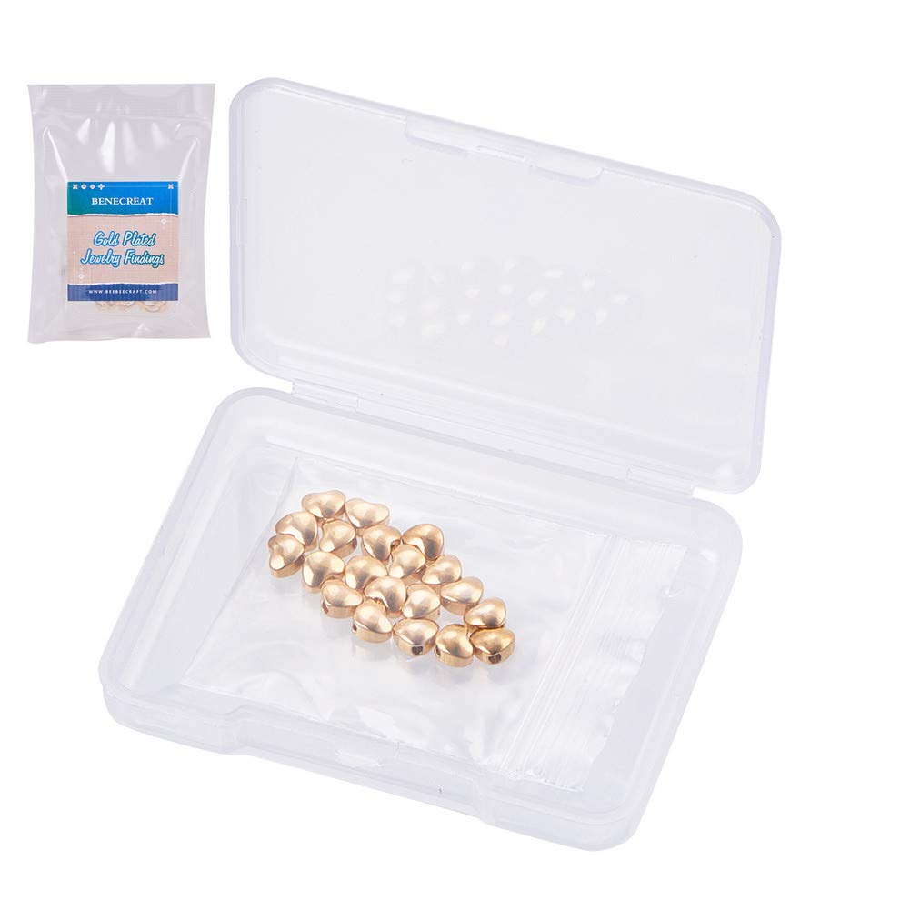 100 Perline Distanziali Oro BENECREAT – Taglio Diamantato 7x1,5 Mm, Foro 0,8 Mm, Con Contenitore, Per Creazione Gioielli Fai Da Te - 2