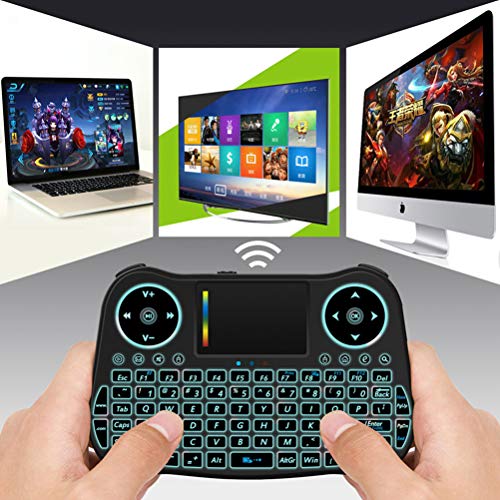 YOUKUKE Tastiera Meccanica 2. Tastiera 4G Arcobaleno Retroilluminato C Flymouse 94 Tasti Mouse Touch Wireless con Telecomando Combinato per Desktop Laptop Car TV Htpc Grande Schermo Smart