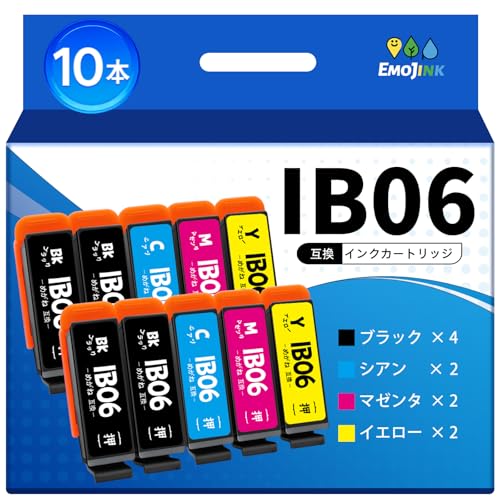 Amazon.co.jp: Emojink IB06CL5A メガネ EPSON用 互換インク IB06 4色