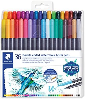 STAEDTLER 3001 TB36 ST Double-Ended Watercolour Brush Pen, 1 Count (Pack of 1), Multicolor