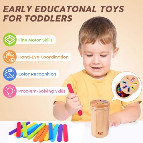 Klt 2404JX01 Montessori Toys For 1-3 Year Old: Wooden Learning Color Sorting Toys thumb #1