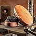 ZilberHaar – Men's Hair Brush – Slanted Bristles for Dual Strength Hair and Beard Brush – Natural Boar Bristles and Pearwood – Military Style Mens Boar Hair Brush 