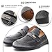 Mens Velvet Loafers, Men's Fashion Mens Dress Shoes Classic Loafers for Wedding Party Penny Dancing,Slip-On Flats Smoking Slippers Prom Shoes(Grey)