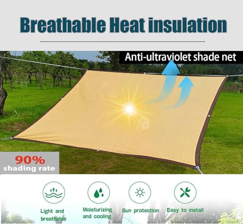 Toldo exterior beige de 6x8 m para patio y huerto familiar 4