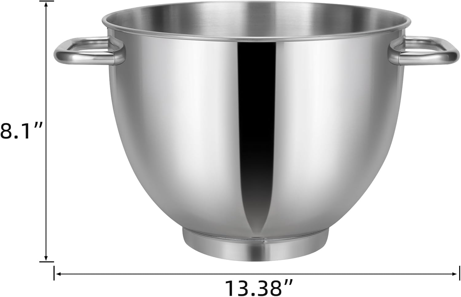 ZACME 8.4QT Capacity Stainless Steel Bowl 8.4QT Stand Mixer 7.4QT Stand Mixer, Fits Original Base (No A Mark Bowl)