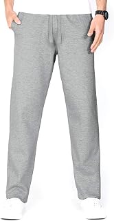 Idtswch 34/36/38/40 Long Inseam Men's Tall Yoga Sweatpants Open Bottom Joggers Casual Loose Fit Athletic Pants with Pockets