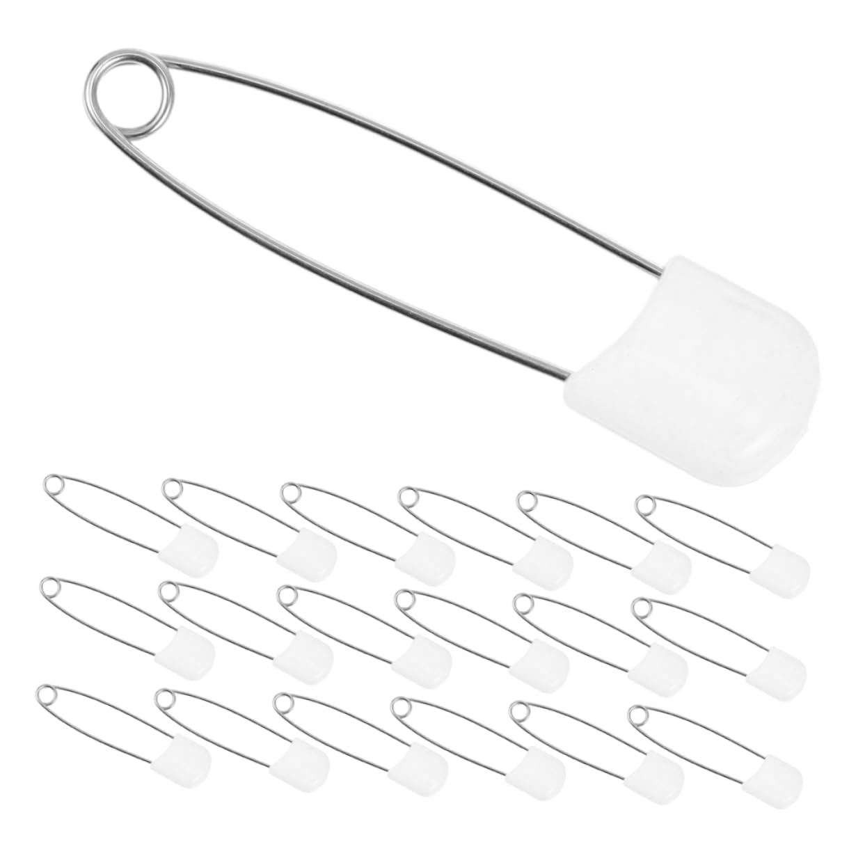 Beatifufu 30Pcs Diaper Pins Oversized Safety Pins for Cloth Diapers Material Secure Grip Multi Functional for Care Needs Portable and Convenient Use