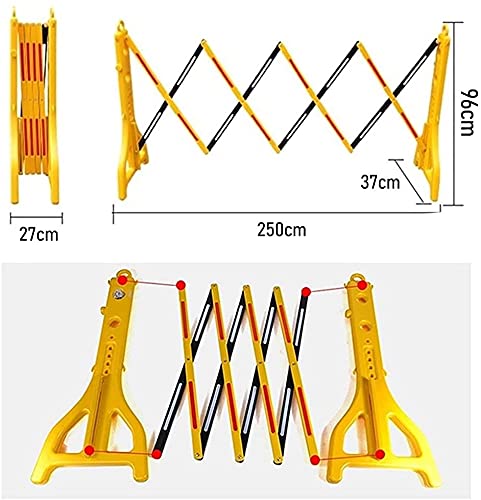 Barrière de sécurité en plastique extensible jaune pour chantiers - 5