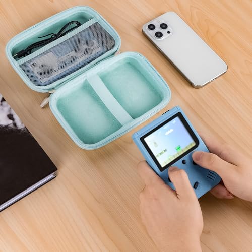 TOCCOOL Handheld Game Console Portable Case, Protective Travel Retro Mini Game Console Box for Charging Cable, Earphones, Batteries, and Accessories (Lake Blue) - Image 7