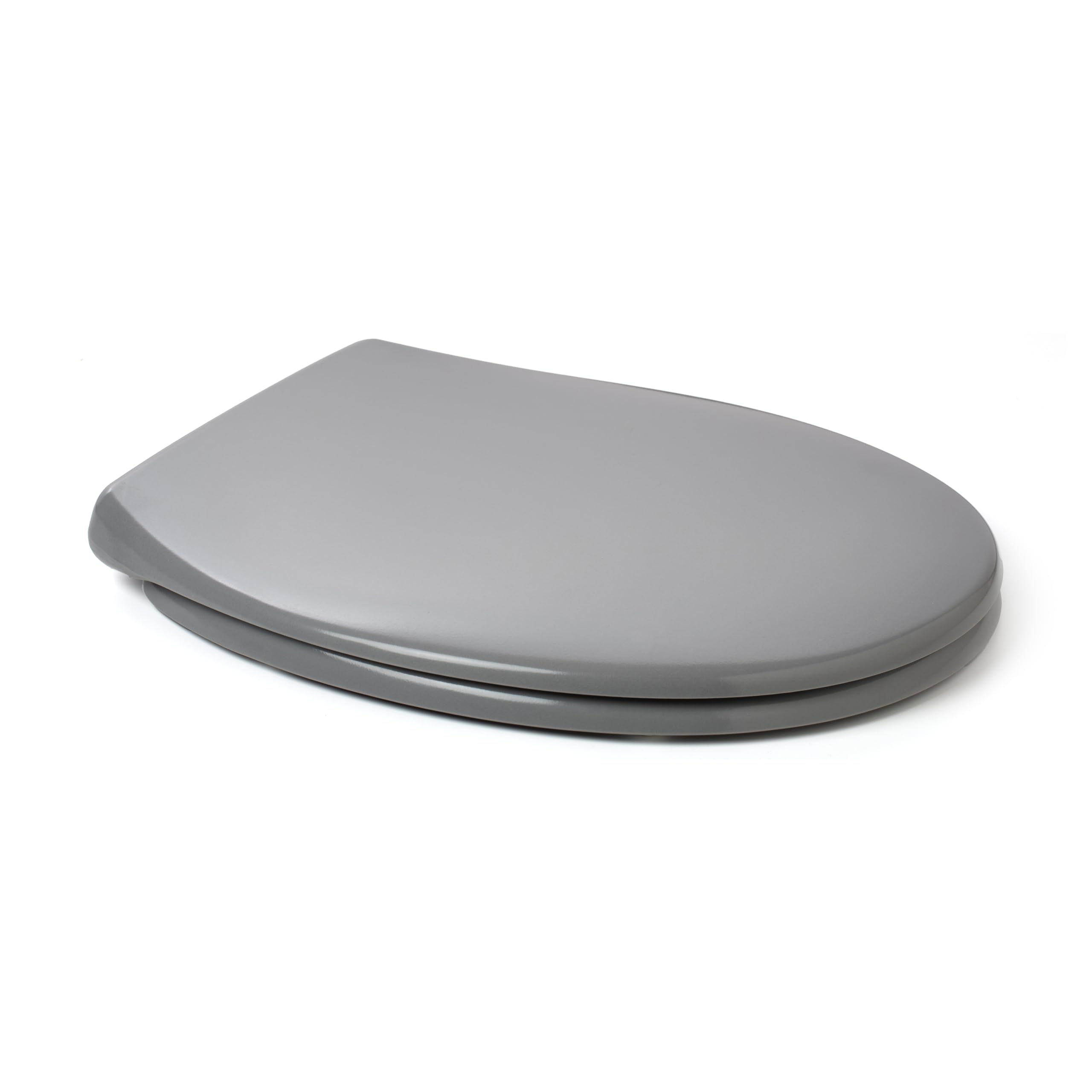 TATAY Cuvette Toilette Universelle en Duroplast, pour WC Ovales, Gris Clair