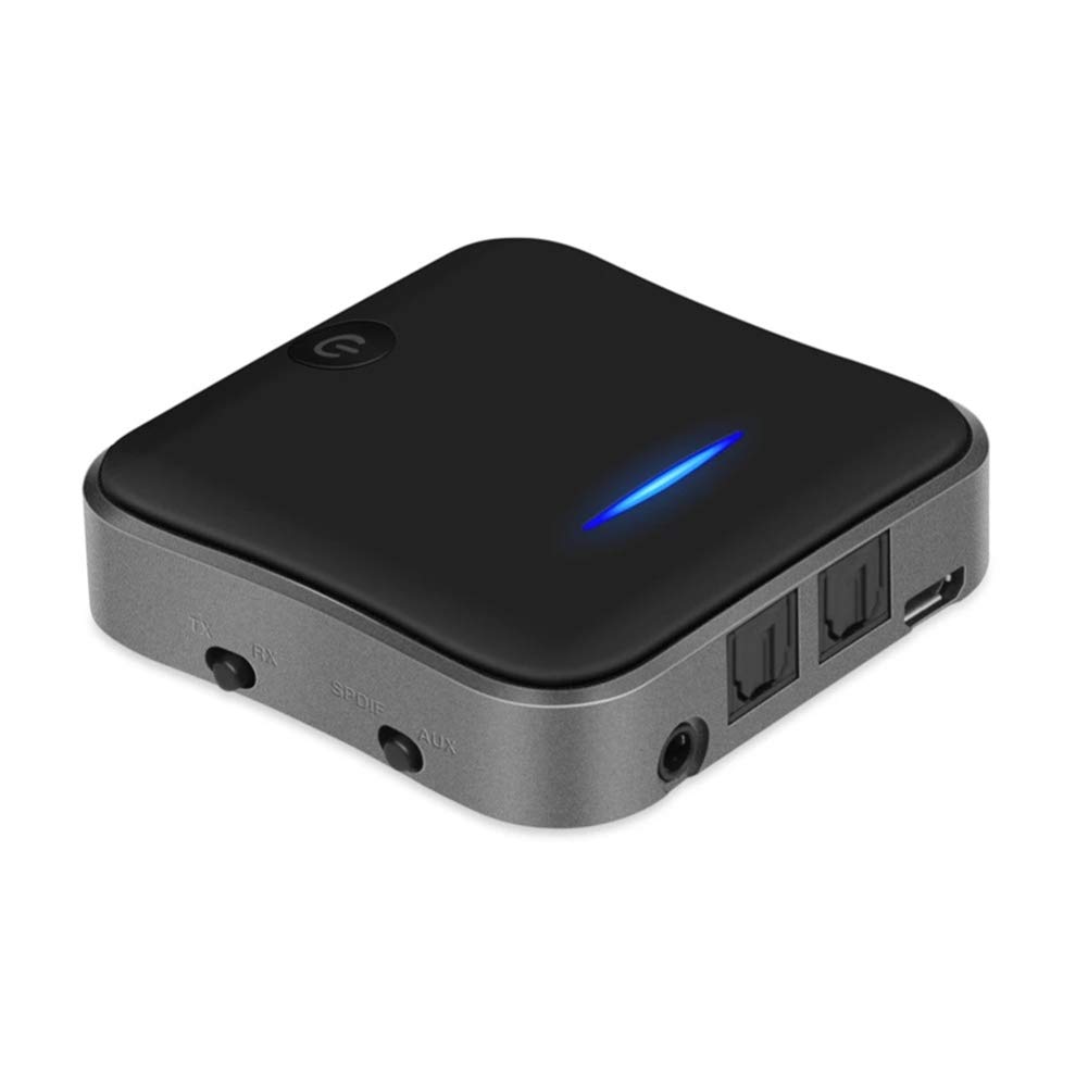 RSGK Transmisor Y Receptor Bluetooth 5.0, 3.5 Mm/SPDIF/Toslink Óptico Digital, Adaptador Bluetooth Inalámbrico 2 En 1 con Baja Latencia Y Sonido De Alta Definición, TV, PC, Teléfono, Automóvil