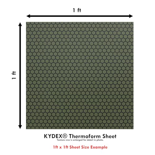 Image of KYDEX Thermoform Sheet - (Honeycomb Camo) - (Ranger Green /Black) - (12in x 12in) - (1 Sheet) - (for Holster Making, Cosplay, Hobby) - (USA Made)