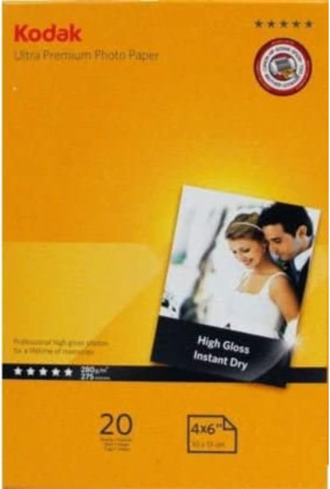 Kodak Supplies 185Z000260 Ultra premium photo paper 20 Sheets 280gr A6