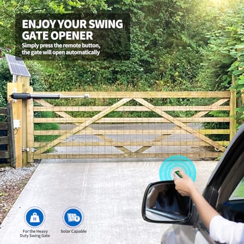 Image of TOPENS A8S Solar Single Swing Gate Opener Heavy Duty