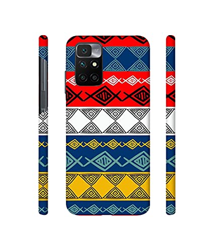 Image of Colorful Hand Made Rangoli Art Design 3D Printed Hard Back Case Cover for Mi Redmi 10 Prime