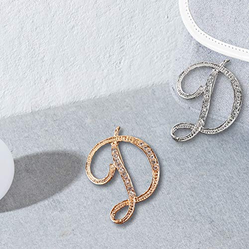 Image of Letter Brooch Pins, Alloy Lapel Pin Gold and Silver for Women, Girls, Men