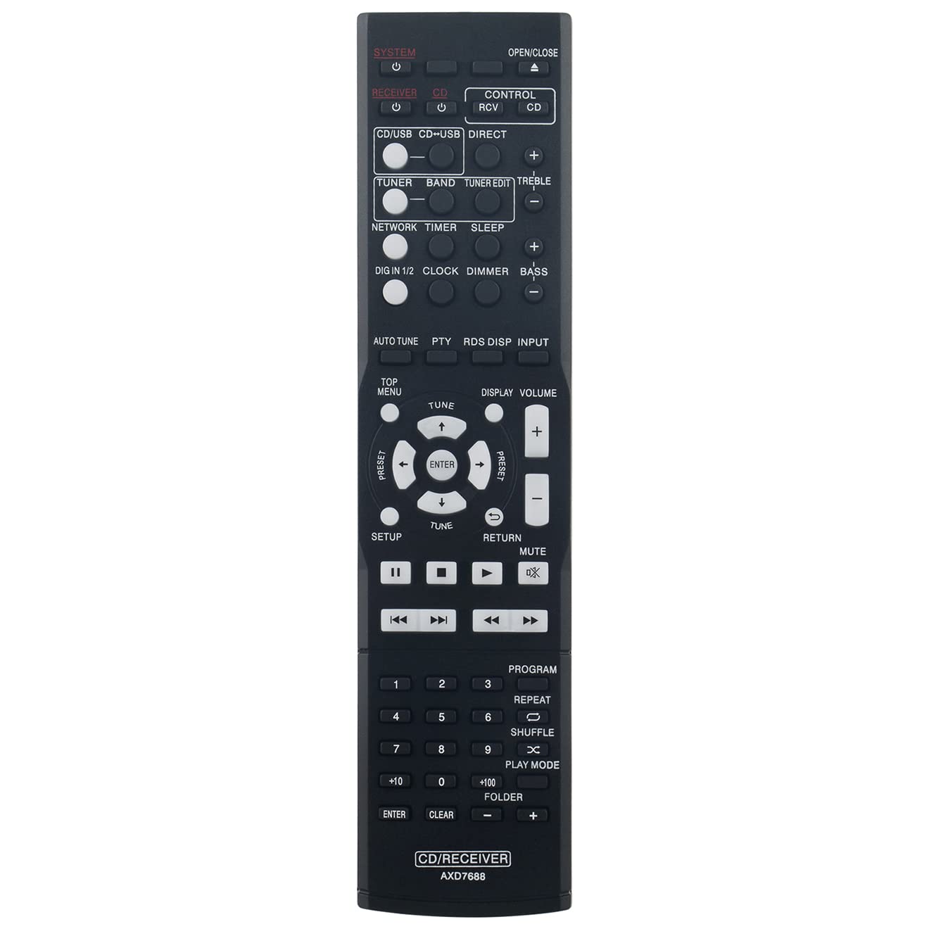 AIDITIYMI AXD7688 Audio Video Remote Control Replacement fit for Pioneer AV Receiver XC-P01 XC-P01DAB