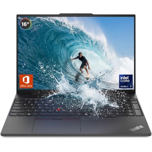 Image of Lenovo ThinkPad E16 Gen 2 16-Inch IPS WUXGA(1920x1200) Business Laptop, Intel Ultra 7 155H 16-Core, 16GB DDR5, 1TB SSD, Win11 Pro, Thunderbolt 4, Wi-Fi 6, HD Camera, Office 2024 Professional Plus