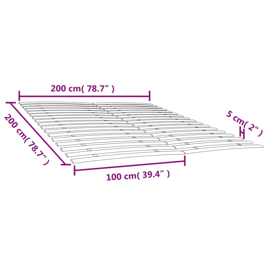 Generico Doghe di Ricambio per Letto con 34 doghe 2 pz 100x200 cm,Letti e Accessori,Letti e telai per letti-3203722