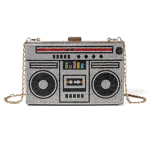 Image of Women Retro Crossbody Bag Rhinestone Fun Unique Evening Clutch Purses for Women