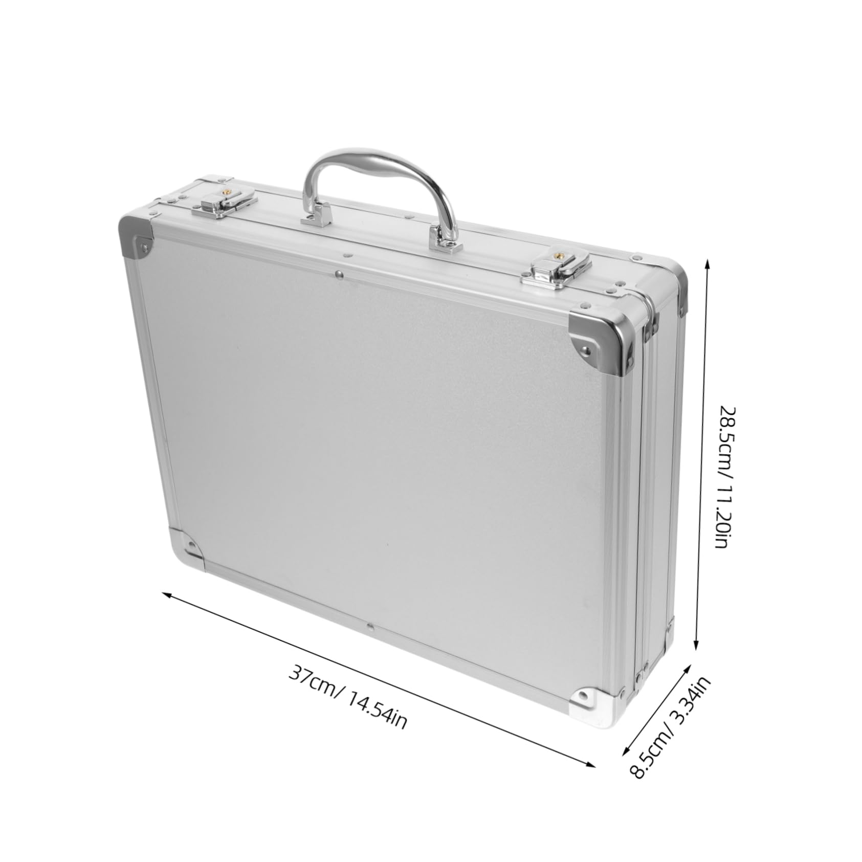 POPETPOP Valigetta Portatile Alluminio con Spazio Archiviazione Scatola Multifunzionale per per Professionisti e da Te Design Elegante e Pratico Colore Argento
