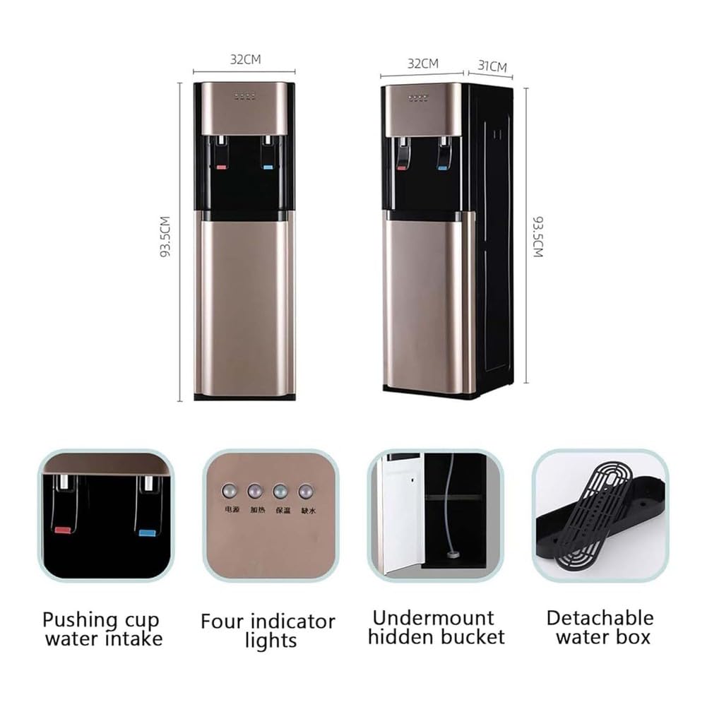 Dispenser d'Acqua A Caricamento dal Basso, Dispenser per Refrigeratore d'Acqua Calda E Fredda 3 in 1, per Casa, Ufficio, caffè, Bar, Dormitorio Uso Commerciale,002,Warm