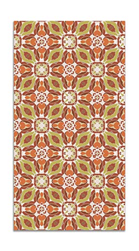 {Alfombras Salon Modernas Vinilo Alfombras Salon Modernas Panorama Alfombra Vinílica Cocina Salón - Varios Tamaños - (Baldosín Oriental Caleidoscopio Naranja 40x80 cm)