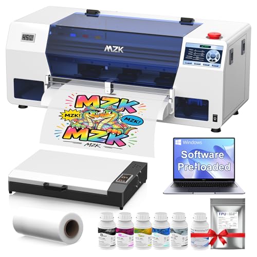 Image of MZK A3 DTF Printer with F1080 Printhead - Automatic Time Cleaning Maintenance+Ink Anti-Clog Design,2X-Speed Compared to L1800&R1390,5 inch LED Multi-Function Display,Film Cutter,Gift Ink 2 Years