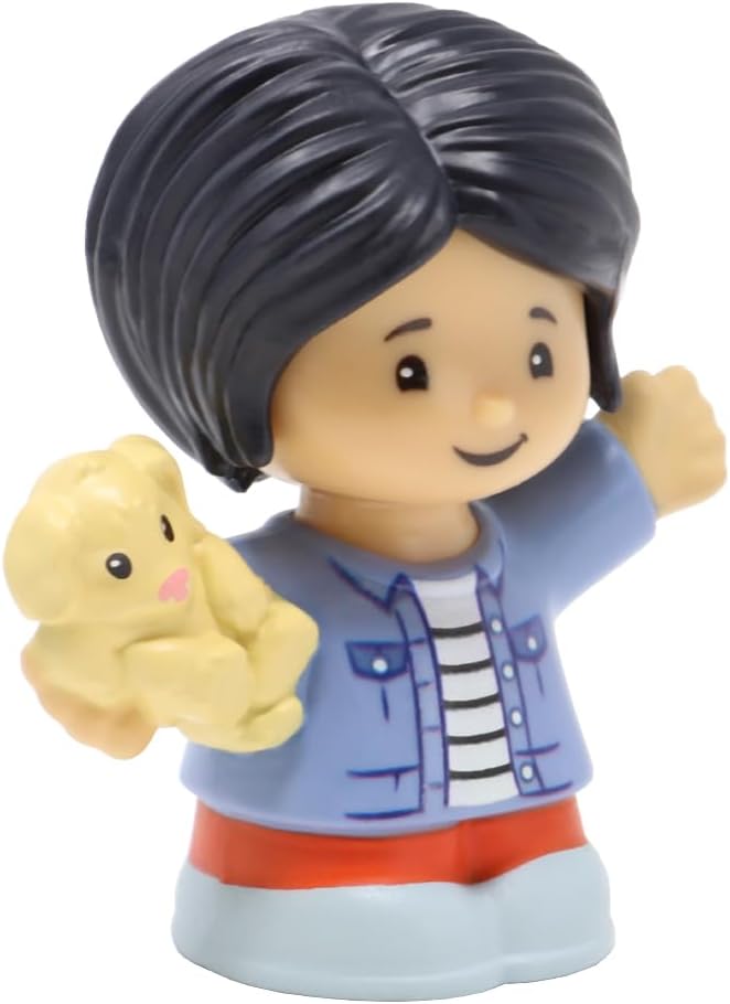 Fisher-Price Replacement Part for Collectible Little People School, Family or Veterinarian Office Playset HVT37 - Replacement Lady or Mom Figure Holding a Puppy