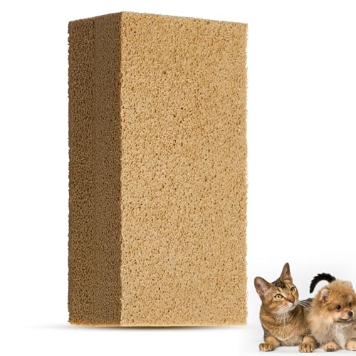 Image of Pet Hair Remover Sponge Cat and Dog Hair Sponge Rubber Pet Fur Lifter Removal Tool, Remove from Furniture, Carpet, Bedding, Clothing, 6.26 x 3.28 x 1.89 Inch(Khaki,1 Pack)