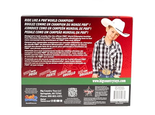 Big Country Toys PBR Future World Champion Clip-On Belt Buckle – Kids Dress-Up Accessory – Plastic Gold Belt Buckle with Bold PBR Graphics - Thumbnail 3