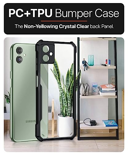 Image of WOW IMAGINE Shock Proof Clear Protective Back Case for Samsung Galaxy F14 5G - AirEDGE Technology | 360 Degree Camera Protection | Transparent Hybrid Back Case Mobile Cover - Earthy Black