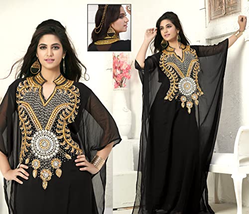 KoC Women's Kaftan Maxi Dress Farasha Caftan KFTN116-White3