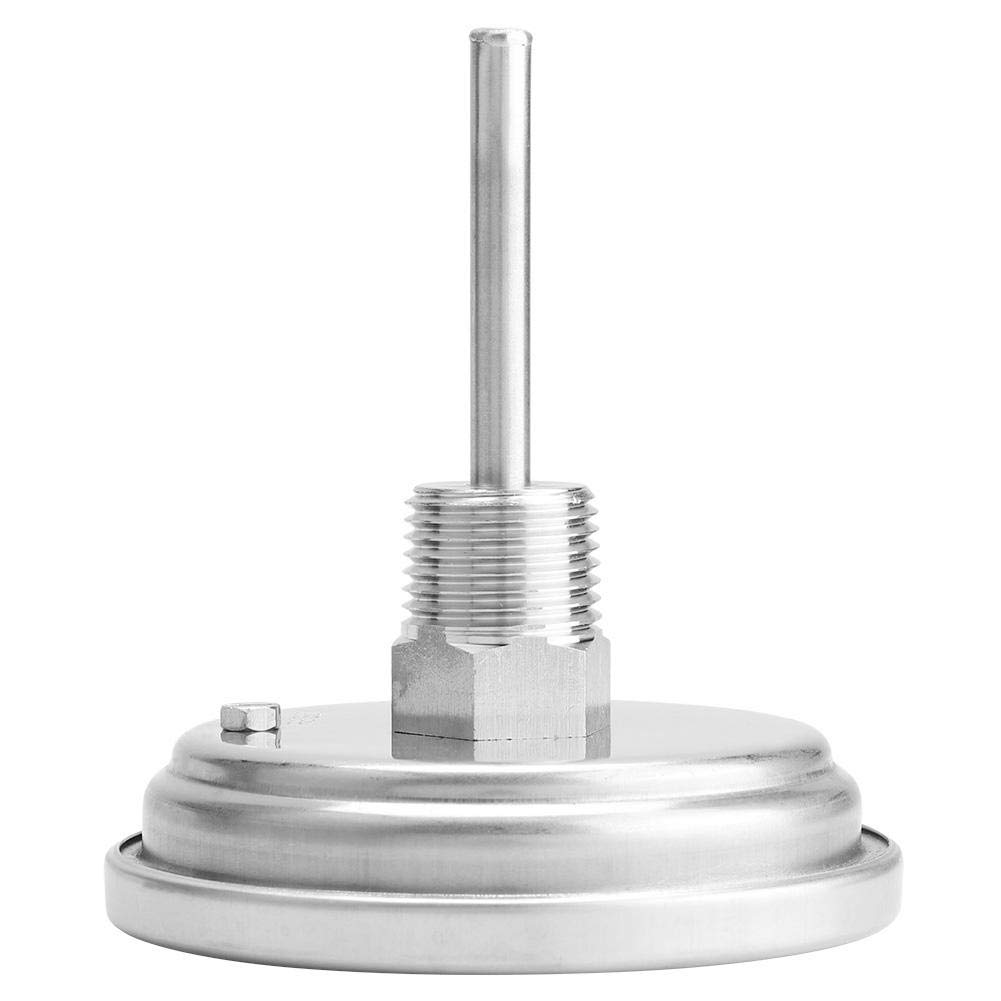 Thermomètre Bimétallique Industriel, Double Échelle, 7,9 x 9,1 cm, pour Cuves de Purée et Brassage Maison