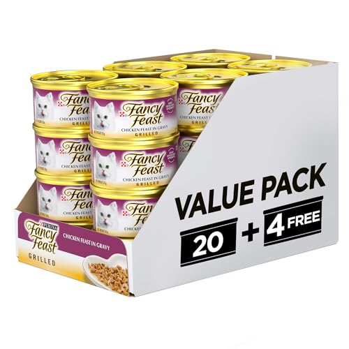 Purina Fancy Feast Grilled Chicken Cat Food Promo Pack (85g) (20+4 Free)