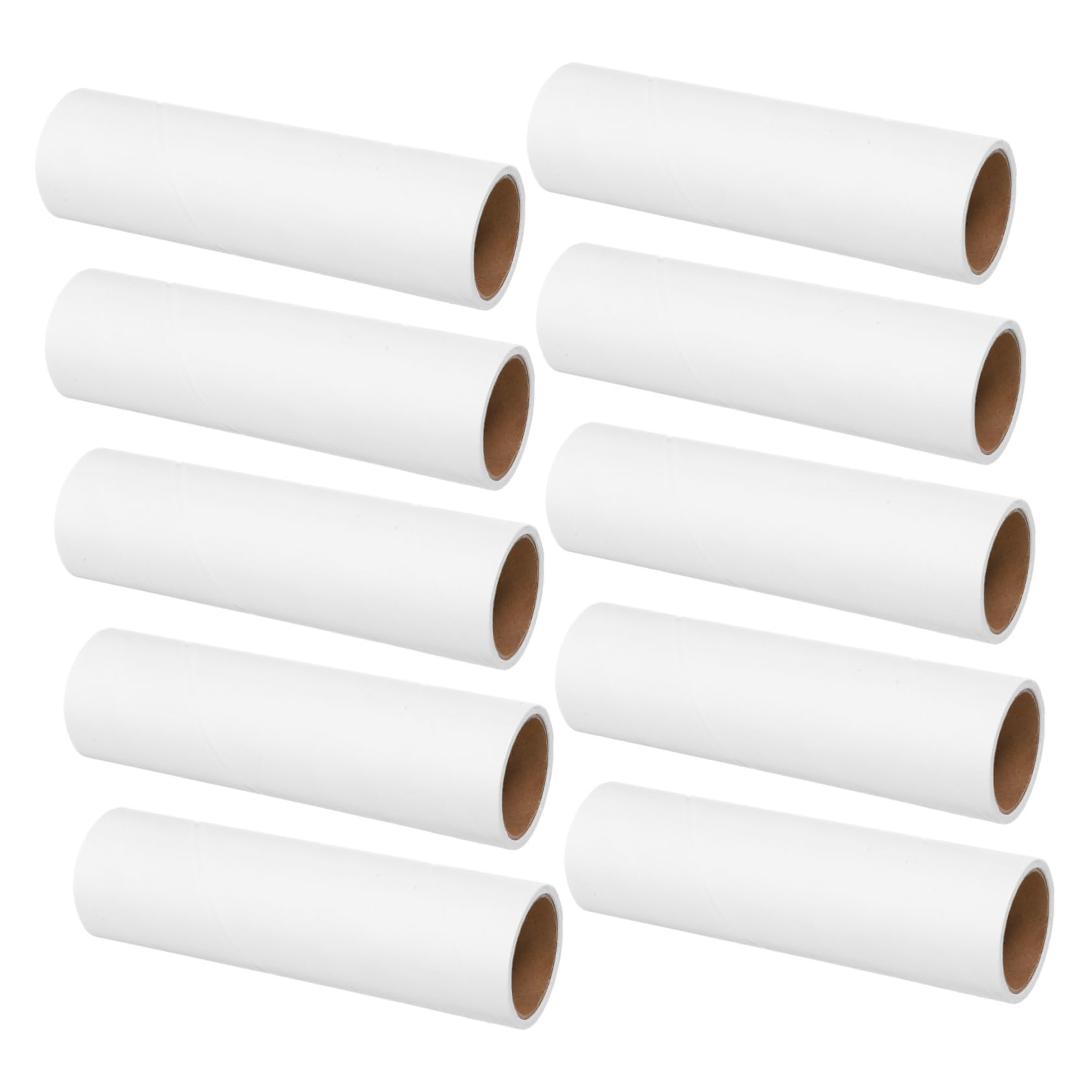 10 Rollos de Repuesto para Rodillo Quitapelusas, Papel Blanco, 50 Hojas por Rollo, Uso Versátil para Pelo de Mascotas y Ropa de Cama