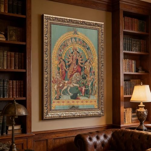 Impression sur toile Shri Durga décoration murale cadre 50x76
