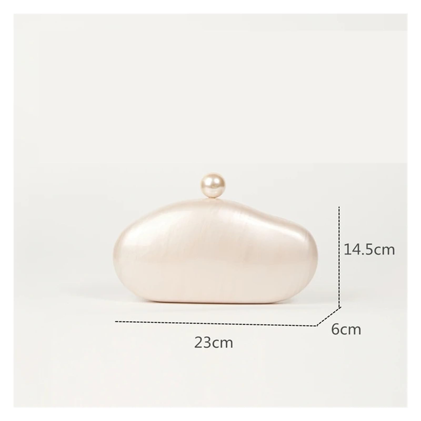 Muschel-Clutch, Perlmuttfarbene Handtasche, Damenhandtasche For Hochzeiten, Abendveranstaltungen, Süße In Elfenbein, Perlmutt Und Kaffeebraun Für Hochzeiten