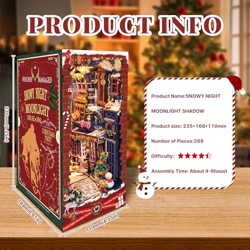 IBOHEYE Christmas Snow Night Book Nook Kit thumbnail 3