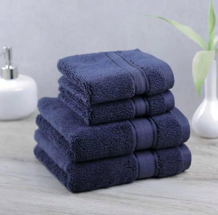 Purely Indulgent 100% HydroCotton | Includes: 2 Luxury Bath Towels, 2 Hand Towels & 2 Washcloths | Quality, Ultra Soft Towel Set | 6 Piece Set (Blue)