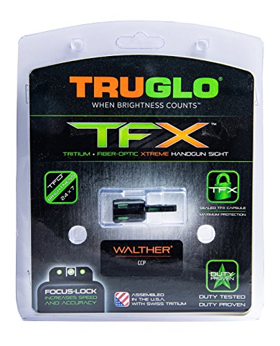 Image of TRUGLO TFX Handgun Sight | Durable Shock-Resistant Compact Brightly Glowing Tritium & Fiber-Optic Xtreme Day /Night Sight for Handguns