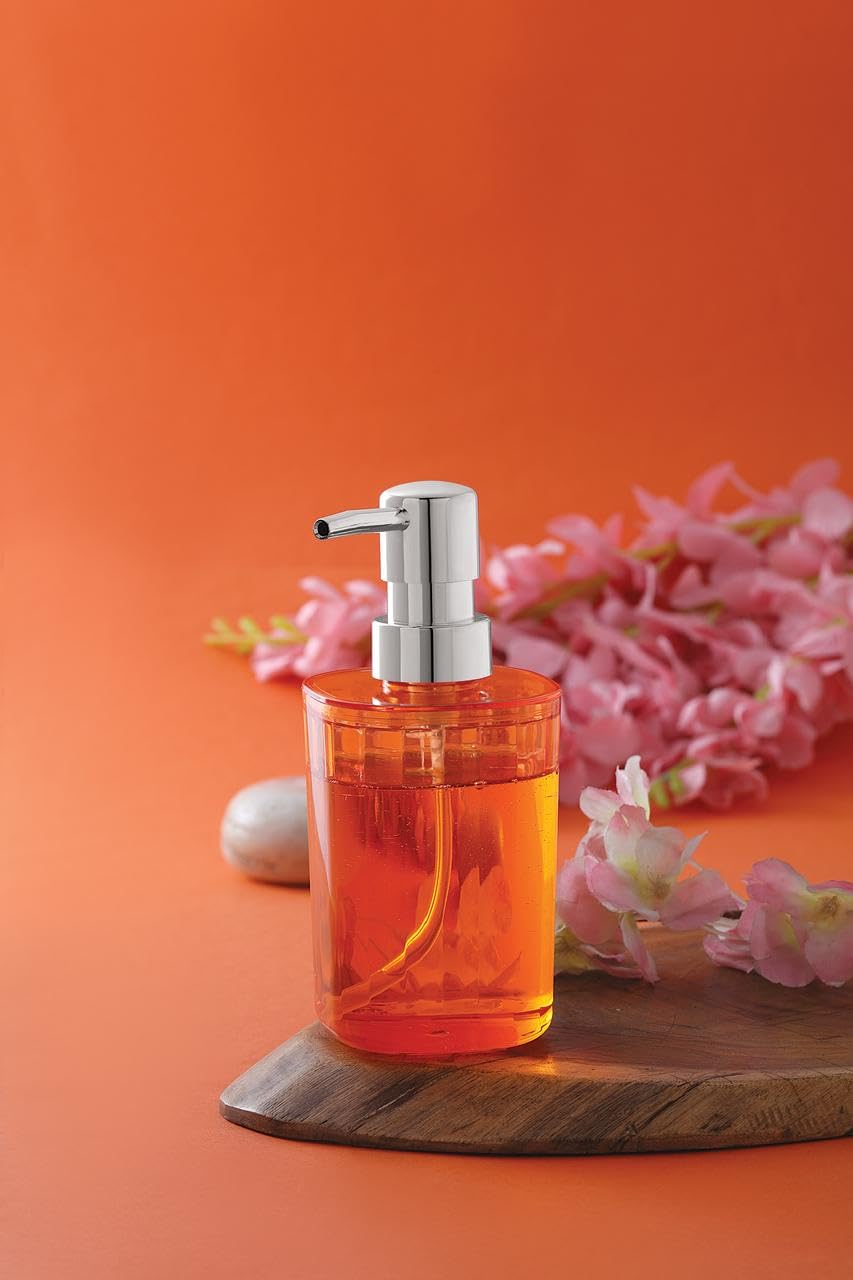 Rabbonix Liquid Dispenser Bottle for Shampoo, Handwash, Bathroom etc | Pack of 01 | Color Orange