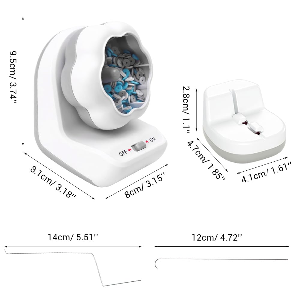 MiOYOOW Spinner Elettrico per Perline, Macchina USB per Perle Automatica con 3 Aghi per Perline, Filatore Elettrica per la Creazione di Gioielli Braccialetti Bracciali Fai da Te