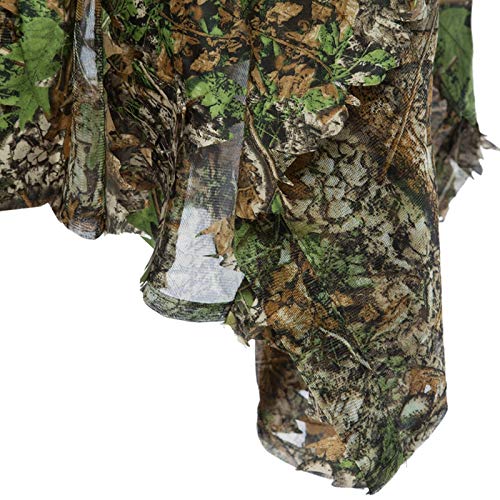 VIGAN 3D Camo Bionic Leaf Camouflage Caccia alla Giungla Ghillie Suit Set Woodland Sniper Birdwatching Poncho Ghillie Suit