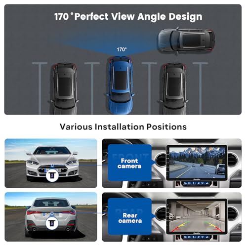 Image of Dasaita AHD 1080P Backup Camera Rear Front Night Vision IP68 Waterproof 170 Wide Viewing Angle Clear Images Reverse Camera, for Universal Cars Pickups Campers SUVs Vans