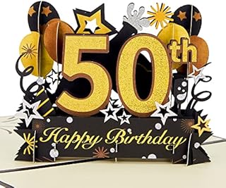 HOMANGA Happy 40th Birthday Pop Up Card, 40th Birthday Card with Note and Envelope, 40th Birthday Gifts for Husband, Wife, Men, Women, 40 Years 3D Pop Up Birthday Greeting Card 15x20cm