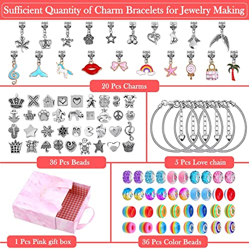 Kit de fabricación de joyas de 102 piezas con abalorios y perlas Caffox 2
