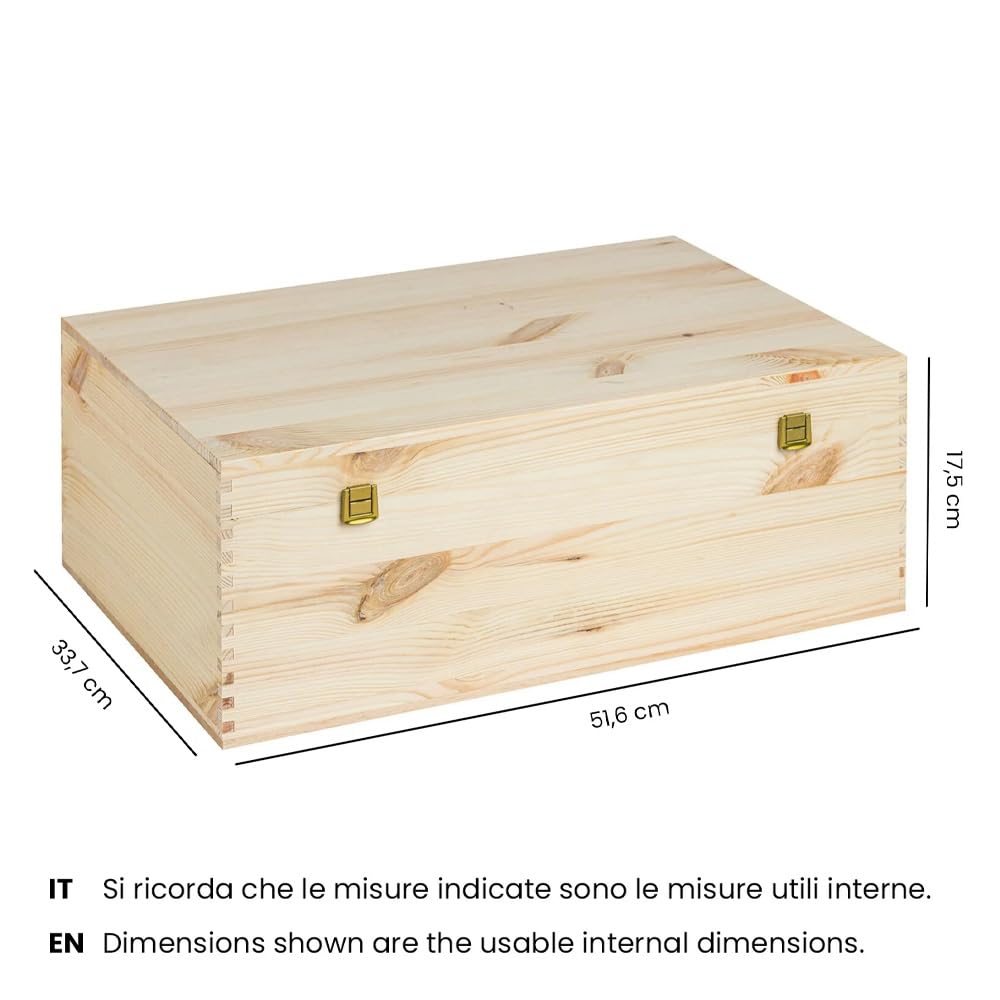 6+6 Bottiglie 750 ml |Misura Interna 51,6X33,7X17,5 |Custodia/Contenitore Vino/Birra|Per Compleanni Matrimoni Eventi ART. TCOF66