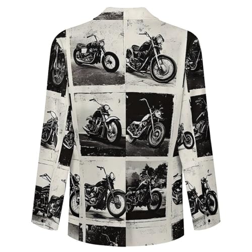 Vintage Motorcycles Classic Suits Blazer for Men Business Tuxedo Jacket Sport Coat Two Buttons4