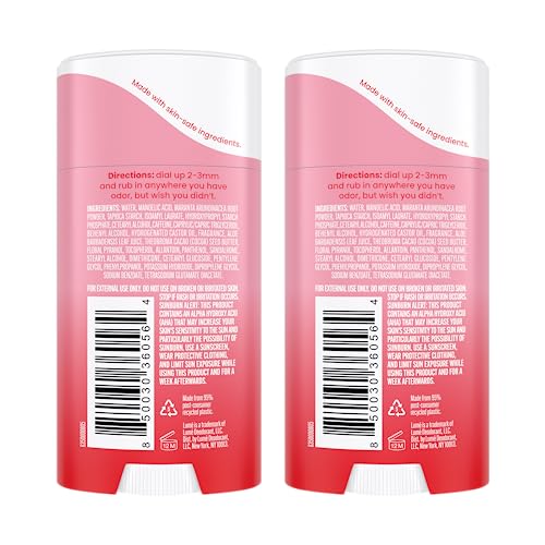 Image of Lume Deodorant Cream Stick - Underarms and Private Parts - Aluminum-Free, Baking Soda-Free, Hypoallergenic, and Safe For Sensitive Skin - 2.2 Ounce (Pack of 2) (Peony Rose)